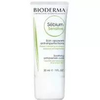 Bioderma Sébium Sensitive Soothing Anti-Blemish Care – drėkinamasis raminamasis kremas sausai ir dėl spuogų gydymo sudirgusiai odai, 30 ml