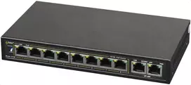 PULSAR S108 tinklo komutatorius Fast Ethernet (10/100) Maitinimas per Eternetą (PoE) Juoda