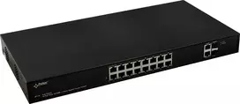 PULSAR SF116 tinklo komutatorius Valdomas Fast Ethernet (10/100) Maitinimas per Eternetą (PoE) 1U Juoda