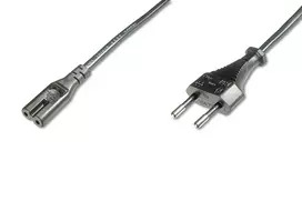 DIGITUS Power Cord, Euro - C7 M/F, 1.8m, H03VVH2-F 0.75qmm, black Digitus