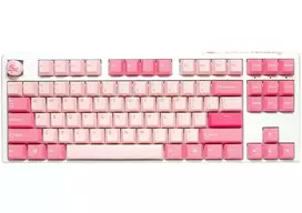 „Ducky One 3 Gossamer TKL“ rožinė žaidimų klaviatūra – „MX-Speed-Silver“ (JAV)