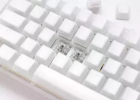 Ducky One 3 Aura White TKL žaidimų klaviatūra, RGB LED - MX-ruda