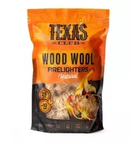 Ugnies Įdegtukai TEXAS CLUB "WOOD WOOL" 32 vnt