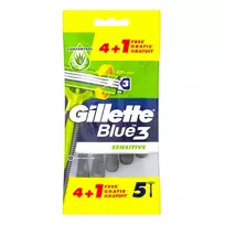 Gillette Blue 3 Sensitive vienkartiniai skutimosi peiliukai 5 U