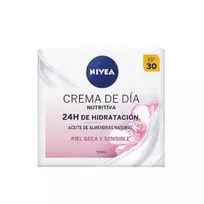 Maitinamasis dieninis kremas „Nivea“ 24 val. drėkinamasis sausai ir jautriai odai 50 ml