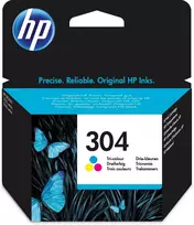 HP 304 Originalus Žydras, Rausvai raudona, Geltona