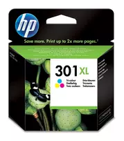HP 301XL didelio našumo trispalvė originali rašalo kasetė