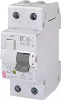 Srovės nuotėkio relė KZS-2M (C 25A; 6kA; 30mA A; 1P+N)