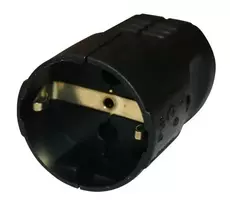 Ilgintuvo lizdas N&L, 3P, 16A, 250V, juodos spalvos