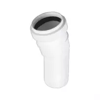 Vidaus kanalizacijos alkūnė HTplus, Ø 40 mm, 45°, balta
