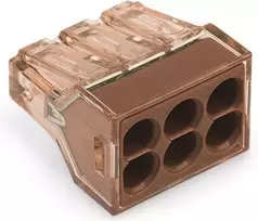 Laidų jungės Wago 773-606, 6 x 1,5-4 mm², 5 vnt.