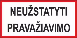 Lipdukas neužstatyti pravažiavimo 170x100mm