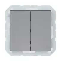 Jungiklis VILMA QR1000, 2 klav., pilkos spalvos, IP44