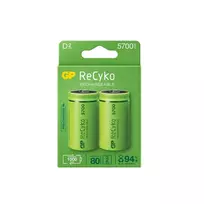 Įkraunami elementai GP RECYKO D, 5700 mAh, 2 vnt.