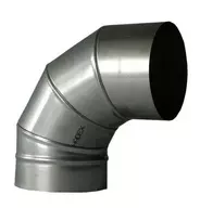 Kaminų alkūnė WADEX 116, D130 mm 90°