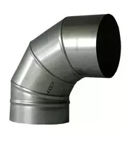 Kaminų alkūnė WADEX 116, D100 mm 90°