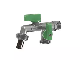 Sodo ventilis 00472, dvigubas, 1/2"x3/4"x3/4" trumpa rankena