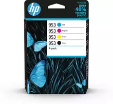 HP 953 4 pakuočių juodos / žalsvai mėlynos / rausvai raudonos / geltonos originalios rašalo kasetės