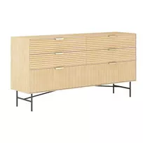 Šoninis staliukas BASSEL 120x40xH80cm, 3D balta