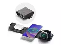 Kelioninis įkroviklis Mophie 3in1 Magsafe Black