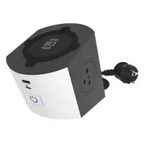 Prailginimo kabelis 2x2P+Z Induction USB A/C 2 m