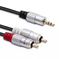 Kabelis 2xRCA Mini Jack 3,5 mm