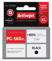 Activejet AC-560NX Brother spausdintuvo rašalas, Canon PG-560XL pakaitalas; Supreme; 22 ml; juodas