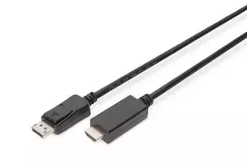 Adapter cable Displayport 1.2 with interlock 4K 60Hz UHD Typ DP/HDMI A M/M black 3m