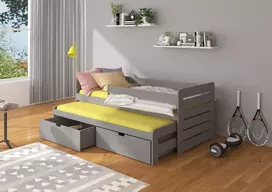 Dvigulė lova su turėklais ir čiužiniais TOMI 200x90