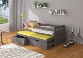 Dvigulė lova su turėklais ir čiužiniais TOMI 200x90