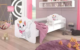 Lova su čiužiniu ir turėklais CASIMO katė 160x80