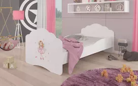 Lova su čiužiniu CASIMO Mergaitė su sparnais 140x70