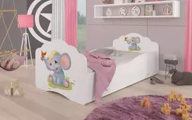 Lova su čiužiniu ir stalčiumi CASIMO Dramblys 140x70