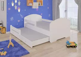 Dvigulė lova su turėklais ir čiužiniais PEPE II 160x80