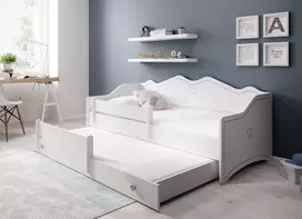 Dvigulė lova su čiužiniais EMKA II Gray 160x80