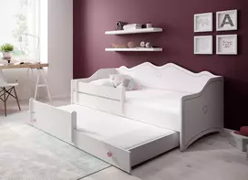 Dvigulė lova su čiužiniais EMKA II Pink 160x80