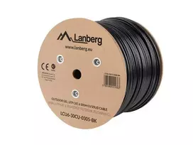 Cable LAN UTP KAT-6 305M wire outdoor gel CU fluke passed, black