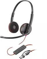 Ausinės Poly Blackwire 3220 Stereo USB-C Black