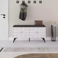 Batų spintelė, Hanah Home, balta, 107 x 55 x 35, cm
