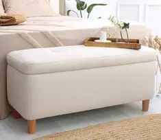 „Hanah Home Rocio“ pufai, kreminės spalvos, 100 x 45 x 41