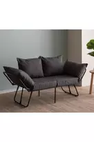 Dvivietė sofa-lova Hanah Home Viper, tamsiai pilka, 150 x 78 x 60