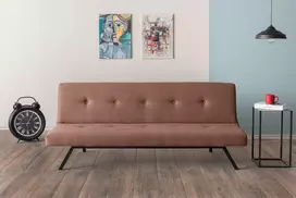 Trivietė sofa-lova Hanah Home Zola, ruda, 90 x 145 x 35