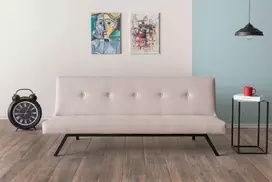 Trivietė sofa-lova Hanah Home Zola, kreminė, 90 x 145 x 35