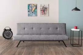 Trivietė sofa-lova Hanah Home Zola , šviesiai pilka, 90 x 145 x 35