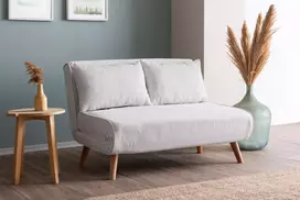 Dviejų vietų sofa-lova Hanah Home Folde, balta, 12 x 8 x 3