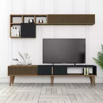 TV blokas, Hanah Home, graikinis riešutas Antracitas, 180 x 40 x 35, cm
