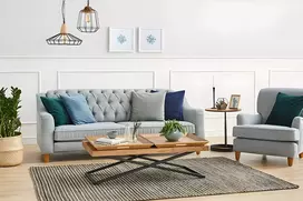 Kavos staliukas, Hanah Home, Riešutas, 120 x 42 x 60, cm