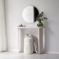 Komoda, Hanah Home, balta, 100 x 90 x 30, cm
