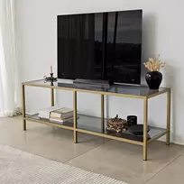 TV stovas, Hanah Home, tamsiai pilka Auksinis, 130 x 45 x 40, cm