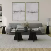 Kavos staliukas, Hanah Home, juodas, 120 x 40 x 60, cm